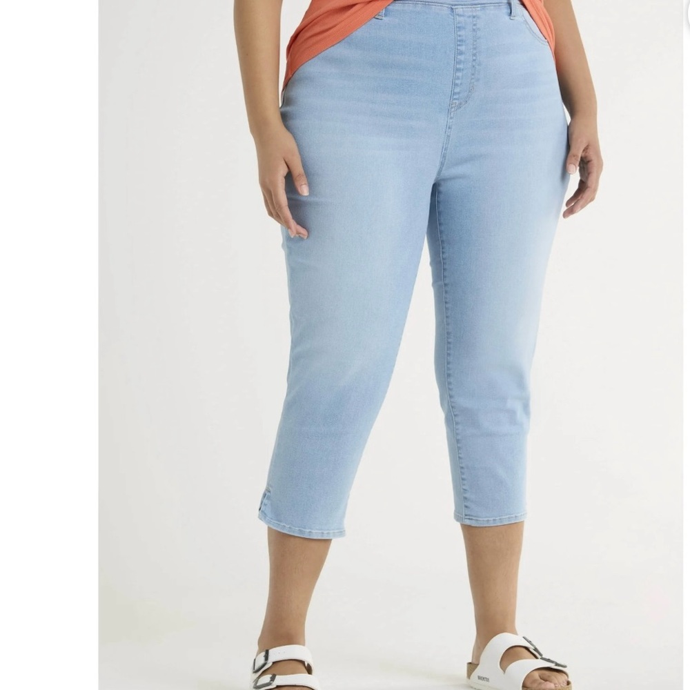 Terra & Sky Plus Size Pull-On Capri Jeggings, 23” Inseam 4X
